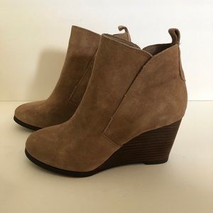 Sole Society “Brigitte” Stacked Wedge Bootie